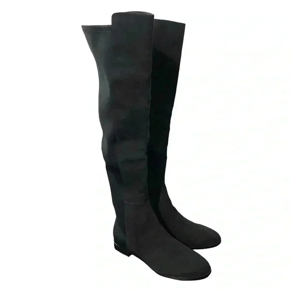 J. Crew New Over the Knee Boots Black Suede - Picture 7 of 16